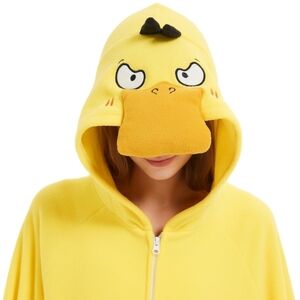 Playful Yellow Duck Costume Hoodie